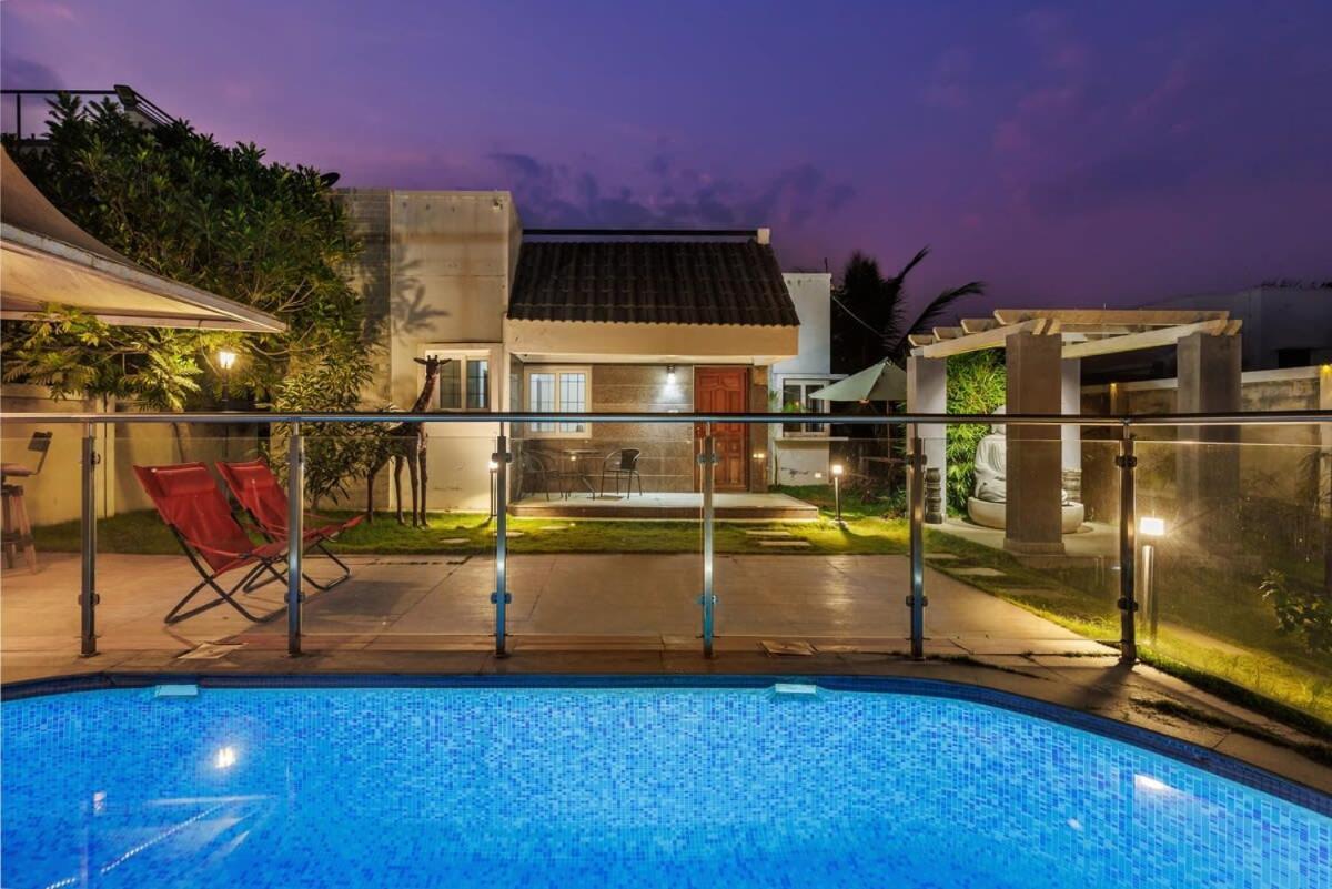 Blue Nest By Stayjadeparty Villalawn Hosūr المظهر الخارجي الصورة